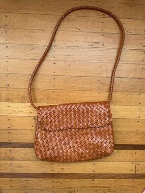 Loeffler Randall Mabel woven shoulder bag in Timber